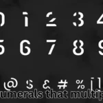 a black background with white numbers and symbols